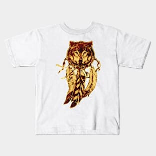 Mystical Wolf Pendant Kids T-Shirt